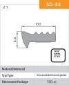 Uszczelka samoprzylepna czarna sd-34/4-0 13.5*6.4mm