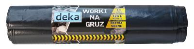 Worki na gruz ekstra mocne czarne 70*100cm 120l a10