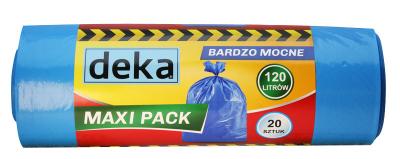 Worki maxi pack bardzo mocne niebieskie 120l a20