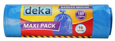 Worki maxi pack bardzo mocne niebieskie 160l a10