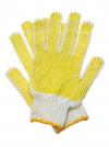 Rękawice dziane nakrapiane żółte 452