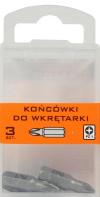 Końcówki do wkrętarki 25mm 3szt. pz1