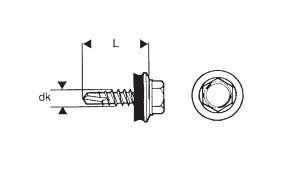 Wkręt samowiertny 4.8*35mm ral 3016