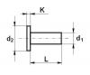 Nit aluminiowy pełny z łbem walcowym 8.0*20 mm