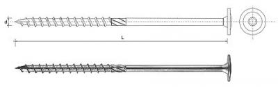 Wkręt do drewna z kołnierzem na torx ocynkowany 8*40mm t40