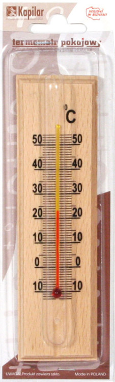 Termometr pokojowy drewniany średni