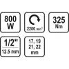 Elektryczny klucz udarowy 800w 325nm + nasadki