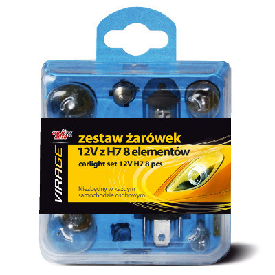 Zestaw żarówek 12v z h7 8 elem.