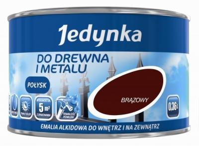 Emalia alkidowa do drewna i metalu czarny 0,36l