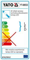 Lampa oświetleniowa komory silnika 36 smd aku