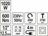 Elektryczny klucz udarowy 1/2'''' 600nm