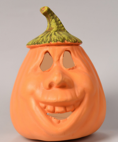 Dynia z przykrywką - figurka ceramiczna Halloween