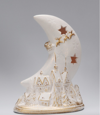 Księżyc lampion - figurka ceramiczna