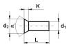 Nit aluminiowy pełny z łbem stożkowym płaskim 5.0*20 mm     