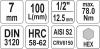 Klucz trzpieniowy 1/2''hex 7mm l100mm                       
