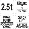 Podnośnik niskoprofilowy samochodowy 2,5t                   