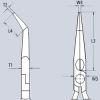 Szczypce tnące półokrągłe wygięte izolowane 160mm           