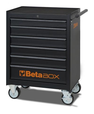Wózek narzędziowy z 6 szufladami czarny c04box              