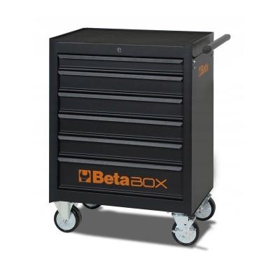 Wózek narzędziowy z 6 szufladami czarny c04box1+196 narzędzi