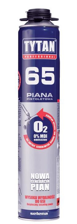 Pianka pistoletowa tytan 65 750ml 02 niskoprężna