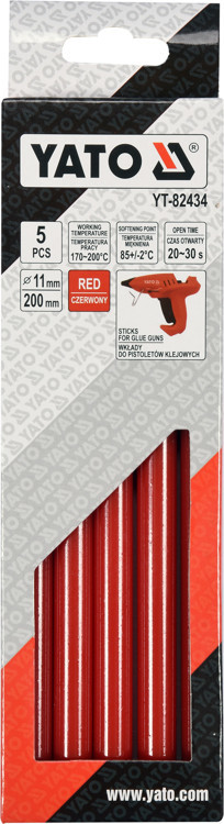 Wkłady klejowe 11,2x200mm 5szt czerwone