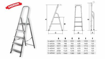 Drabina domowa 150kg 6 stopni (z podestem) Stalco