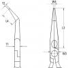 Szczypce tnące półokrągłe 160mm                             