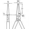 Szczypce płaskie wydłużone izolowane 160mm                  