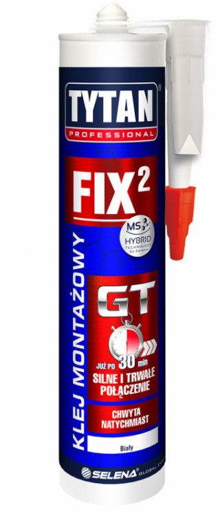 Klej montażowy fix2 gt 290ml biały