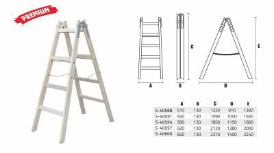 Drabina malarska drewniana 2x5 stopni Stalco