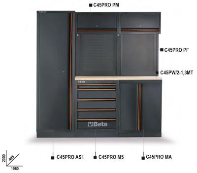 Zestaw mebli warsztatowych c45pro/bx                        