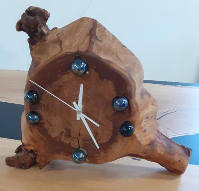 Zegar z plastra drewna 35x35cm