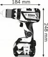 Wiertarko-wkrętarka aku. udarowa gsb 18v-60 c 2*5.0ah l-box