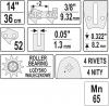 Prowadnica łańcucha do pilarek 14'''' 3/8''''p