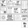 Prowadnica łańcucha do pilarek 14'' 3/8''g