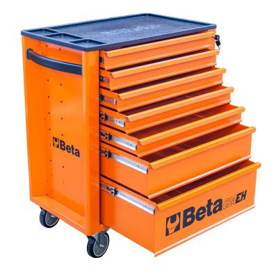 Wózek narzędziowy z 7 szufladami pomarańczowy c24eh         