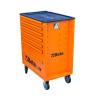 Wózek narzędziowy z 7 szufladami pomarańczowy c24eh         