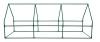 Szklarnia 240*90*90 cm, folia pe 135g, metalowa konstr      