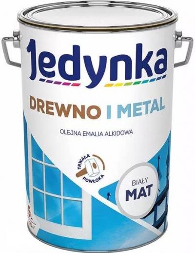 Emalia alkidowa do drewna i metalu biały mat 5.0l           