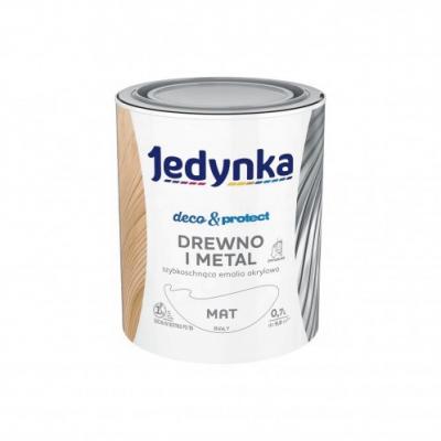 Jedynka deco&protect drewno i metal mat biały 0,7l          