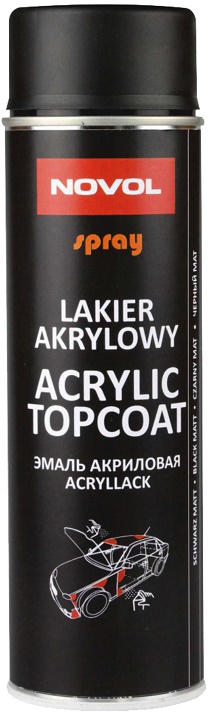 Spray acryl topcoat czarny mat 500 ml                       