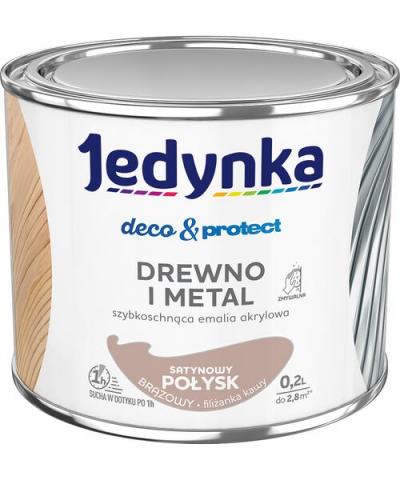 Jedynka deco&protect drewno i metal satyna brązowy 0,2l     