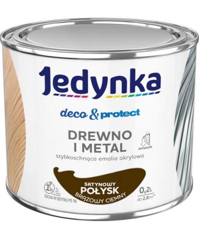 Jedynka deco&protect drewno i metal satyna brązowy ciem 0,2l