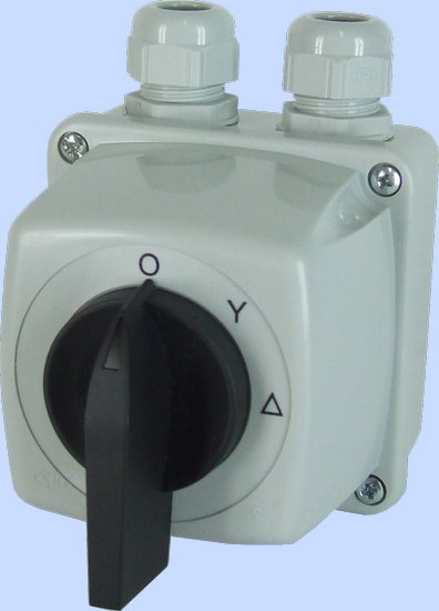 łącznik krzywkowy 0-t-g ip44 łuk e25-23 w obudowie          