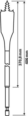 Wiertło łopatkowe self cut long 8*400mm                     
