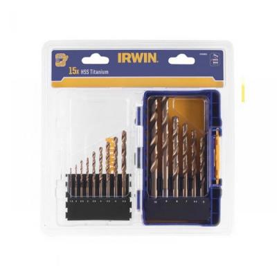 Komplet wierteł do metalu hss tin din338 1.5-10mm 15 sztuk  