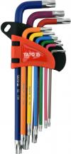 Zestaw kluczy torx tr  t10-t50,  9 sztuk                    
