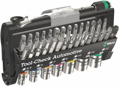 Zestaw tool-check, grzechotka+groty+klucze 38cz.            