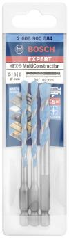 Zestaw wierteł expert multiconstruction hex-9 set 3pc       