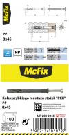 Kołek szybki montaż stożek pp 8*45mm                        